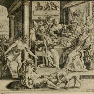 Le Festin du mauvais riche (Boissard, Theatrum vitae humanae) - Th. De Bry