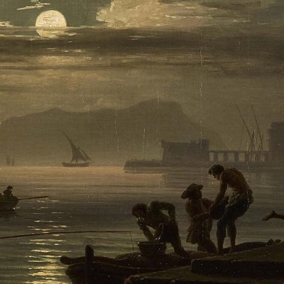 La nuit, par un clair de lune (Parties du jour, série Dauphin) - Vernet