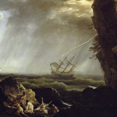 Marine, le soir ou La Tempête - Vernet