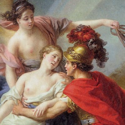 Vénus blessée par Diomède est sauvée par Iris - Vien