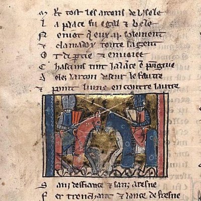 Combat de Perceval contre Clamadieu (Perceval, Montpellier H249, f18)