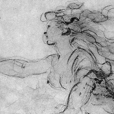 Olympe abandonnée sur un rocher - Fragonard