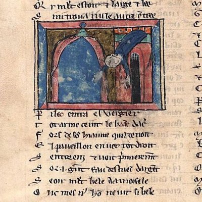 Guéheret dans le verger (Perceval, Montpellier H249, f150)