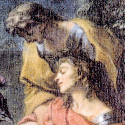 Herminie et Vafrin soignent Tancrède blessé (JD ch19) - Vanloo