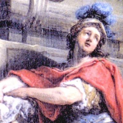 Tancrède pleurant sur la tombe de Clorinde (JD ch12) - Vanloo
