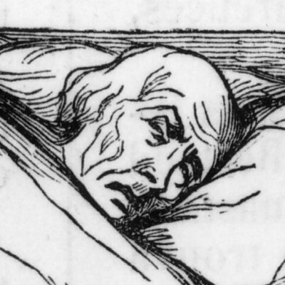 Rastignac au chevet de Goriot (Le Père Goriot, Rançon 1852) - Laisné