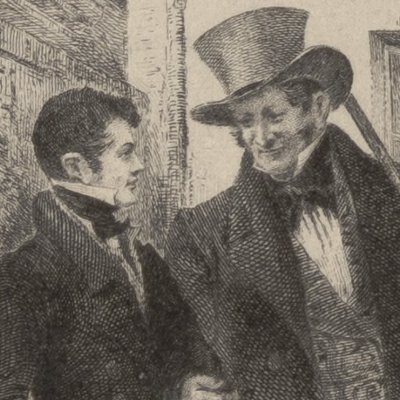 Vautrin emmène Rastignac sous les tilleuls (Le Père Goriot, 1885) - Lynch