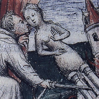 L’amant pénètre dans le sanctuaire - Le Roman de la rose, manuscrit de Valence