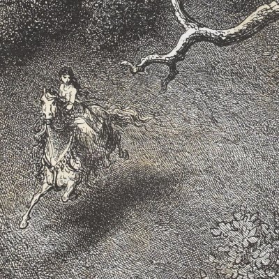 Angélique fuit Renaud (Roland furieux, ch1, 1879) - Doré