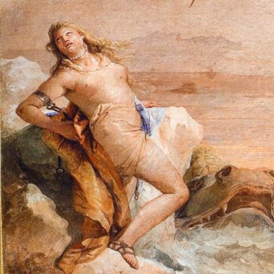 Angélique nue sur son rocher (villa Valmarana) - Tiepolo