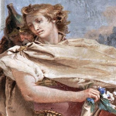 Renaud se regarde dans le bouclier d’Ubalde (villa Valmarana) - Tiepolo