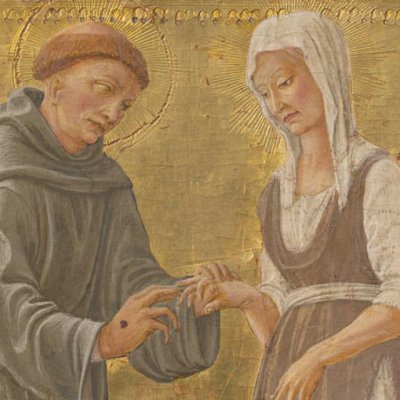 Le mariage de saint François et de Pauvreté - atelier de Lorenzo di Pietro