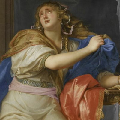 Marie Madeleine repentante renonce à toutes les vanités de ce monde (version du Louvre) - Le Brun