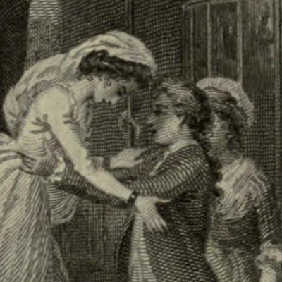 Clarisse & Lovelace à Saint-Albans (Clarissa, Novelist’s Mag. 1784 fig11) - Stothard