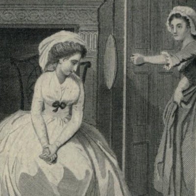 Clarisse interrompue (Clarissa, Novelist’s Mag. 1784 fig20) - Stothard