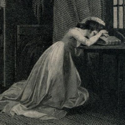 Belford trouve Clarisse en prison (Clarissa, Novel. Mag. 1784 fig25) - Stothard