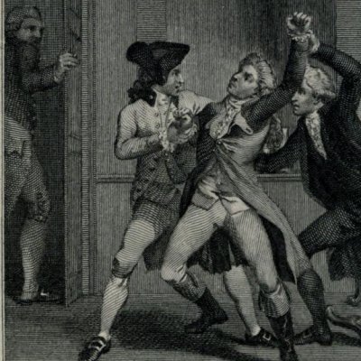 Lovelace furieux (Clarissa, Novelist’s Mag. 1784 fig30) - Stothard