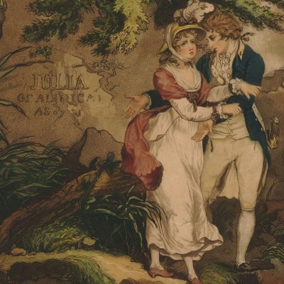 Julie et Saint-Preux à Meillerie (aquatinte) - Wheatley
