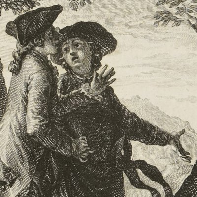 Émile et le vicaire (Coll. compl. Londres, t4, 1774, Émile) - Moreau