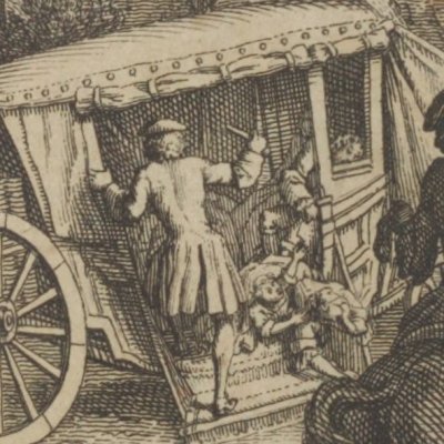 Attaque du carrosse (Vie de Marianne, Néaulme 1736-42 fig1) - Schley