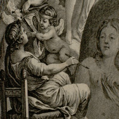 Le Peintre et la nature (La Nouvelle Héloïse, Duchesne 1764 front1) - Cochin