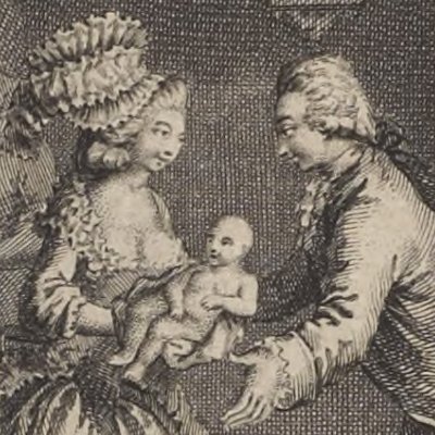 Ursule accouchée (Paysanne pervertie,  Duchesne 1784, fig. 17 front4) - Binet