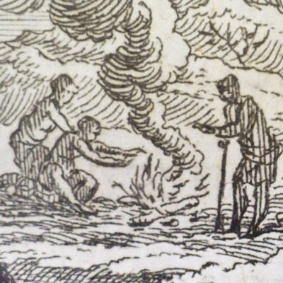 La cigale et la fourmi (Fables de La Fontaine, Barbin, 1668) - Chauveau