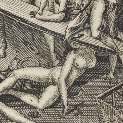 Séraphine fait céder la cloison (Nlle Justine, 1799, ch18, fig35)