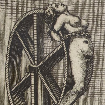 Justine à la roue chez Cardoville (Nlle Justine, ch20, fig38)