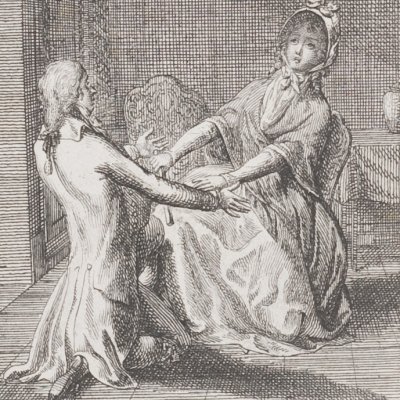 Lovelace aux pieds de Clarisse ? (Clarissa, 1795 fig9) - Chodowiecki