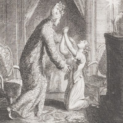 Clarisse supplie Lovelace (Clarissa, 1795 fig11) - Chodowiecki