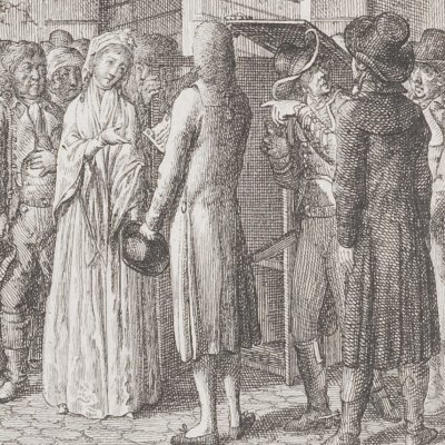 Clarisse arrêtée pour dettes (Clarissa, 1795 fig17) - Chodowiecki