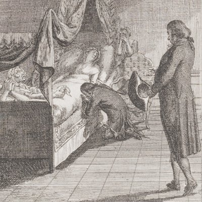 Clarisse sur son lit de mort (Clarissa, 1795 fig21) - Chodowiecki