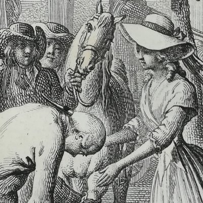 Hickman salue Miss Howe (Clarisse, Barde/Mérigot 1785 fig4) - Chodowiecki