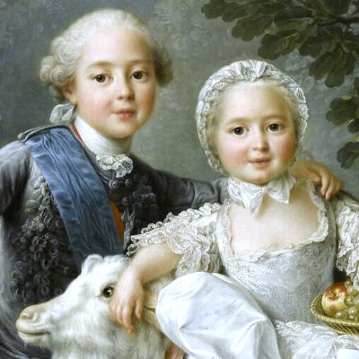 Charles Philippe d'Orléans, Comte d'Artois and his sister, Madame Clotilde - Drouais