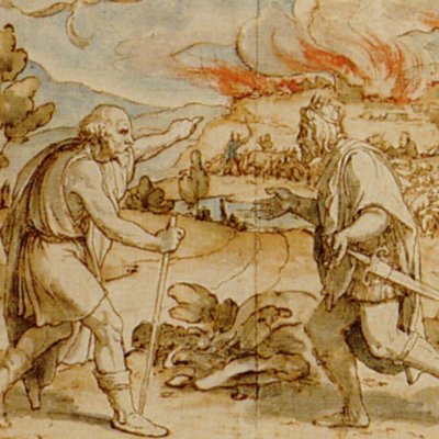 Saül rencontre Samuel - Holbein