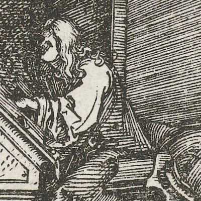 Le Christ parmi les docteurs (Vie de la Vierge, fig16) - Dürer