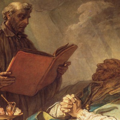 Saint François de Sales recevant l’Extrême-Onction - Durameau