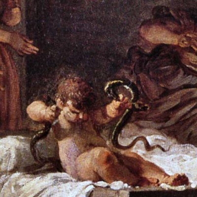 Hercule enfant étouffant des serpents (esquisse de Châlons) - Taraval