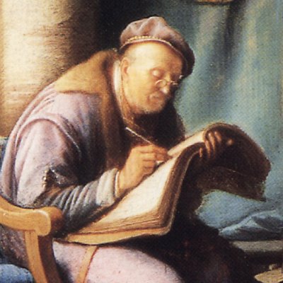Homme écrivant dans un atelier d’artiste - Gerrit Dou