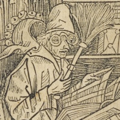 Des livres inutiles (Brant, Das Narrenschiff, Bâle, 1494, F4v)