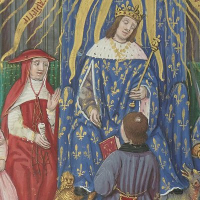 Conseil de Louis XII. Dédicace de Seyssel (Anabase, tr. Seyssel, Bnf Fr 702)