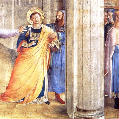 Arrestation et lapidation de saint Étienne - Fra Angelico