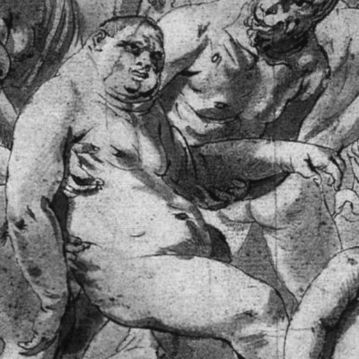 Silène ivre avec faune et bacchantes - Cornelis Schut
