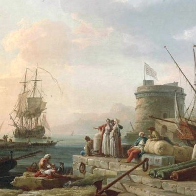 Port de mer : soleil couchant - Vernet