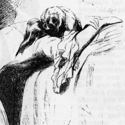 Clarisse après l’agression (Clarisse, Veillées litt. ill. 1851 fig28) - Frère