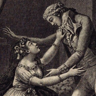 Mme de Merteuil aux pieds du chevalier (Liaisons dangereuses 1796 fig2) - Monnet