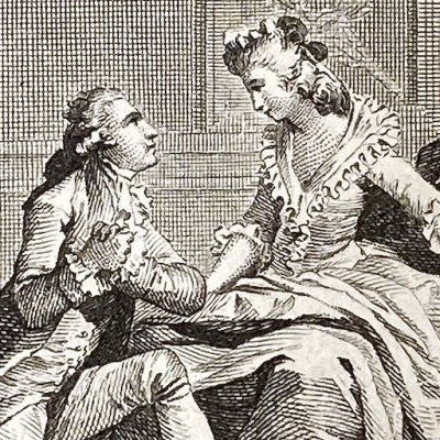Valmont aux pieds de Mme de Tourvel (Liaisons dangereuses Genève 1792) - Barbier
