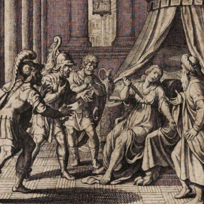 Viol et suicide de Lucrèce (Gottfried, Historische Chronica, éd. 1630) - Merian