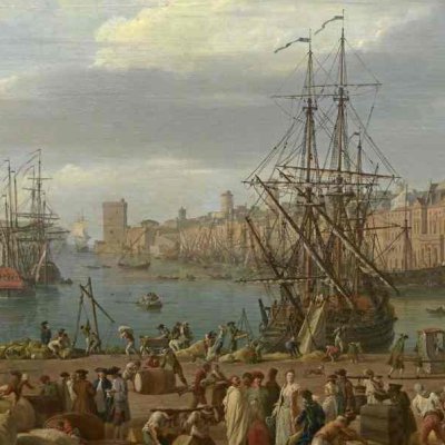 L’intérieur du port de Marseille, vu du Pavillon de l’Horloge du Parc (série des Ports de France) - Vernet
